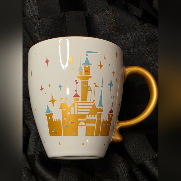 Disneyland Resort Stoneware Castle Mug 11oz Gold Foil Accents - Picture 1 of 9